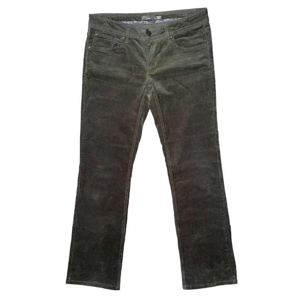 Prana Corduroy Straight Leg Pants Women’s 6 Green
